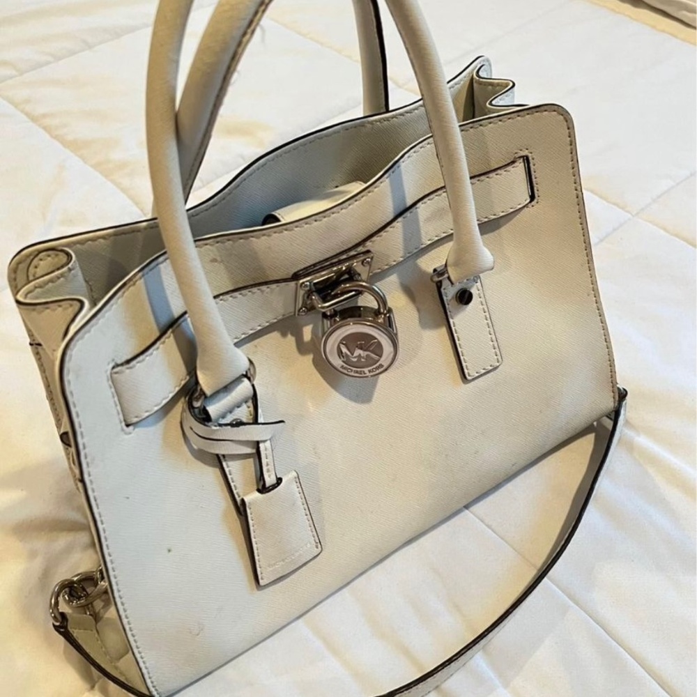 Michael Kors White Leather Purse